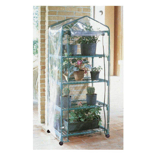 Serra da giardino a 4 ripiani con ruote