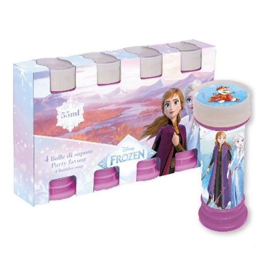 Trade Shop - Bolle Di Sapone 60ml A Tema Frozen Set Da 4 Pz Bomboniera Festa Gioco Bambine 253275 -