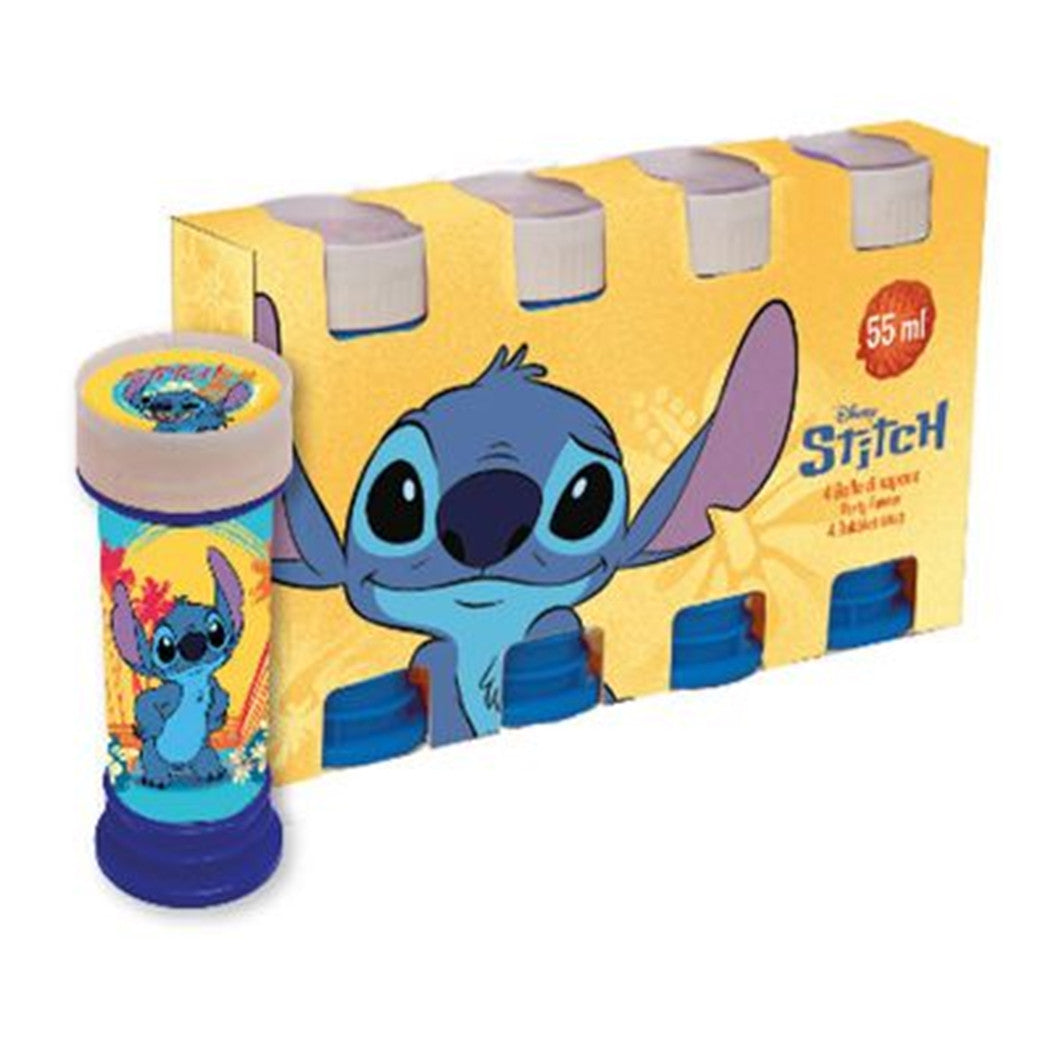 Trade Shop - Bolle Di Sapone 60ml A Tema Stitch Set Da 4 Pz Bomboniera Festa Gioco Bambini 253251 -