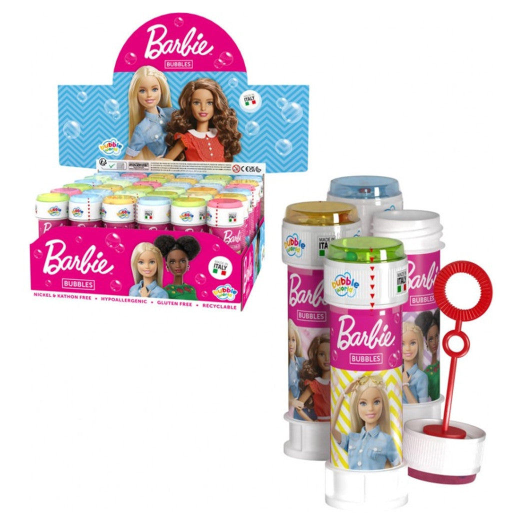 Trade Shop - Bolle Di Sapone Barbie Confezione 36pz Flaconi 60 Ml Per Feste Gioco Bambini 550000 -