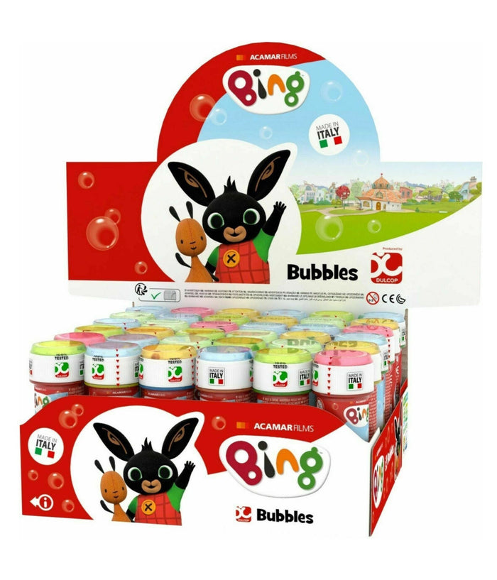 Bolle Di Sapone Bing Confezione 36 Pz Flacone 60 Ml Gadget Party         