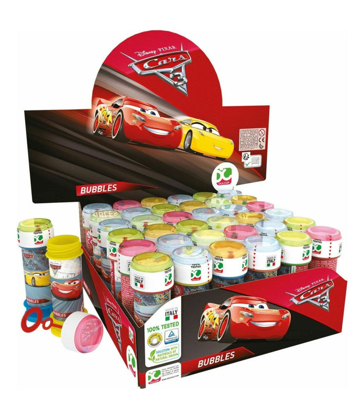 Bolle Di Sapone Cars Confezione 36 Pz Flacone 60 Ml Gadget Party         