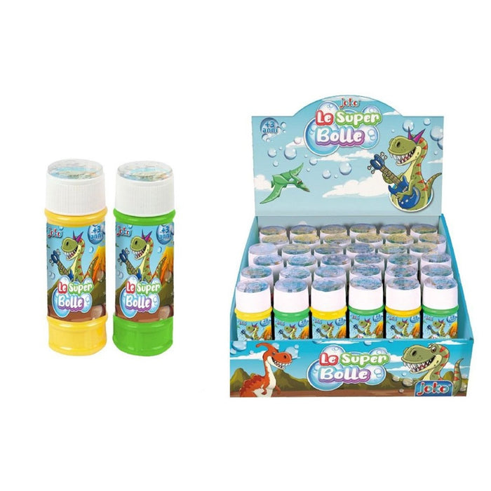 Trade Shop - Bolle Di Sapone Confezione Da 36 Pz Flaconi 60 Ml Dinosauro Per Gioco Bambini 807571 -
