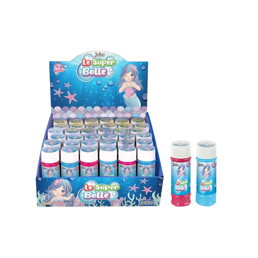 Trade Shop - Bolle Di Sapone Confezione Da 36 Pz Flaconi 60 Ml Sirenetta Per Gioco Bambini 807601 -