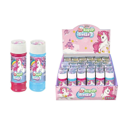 Trade Shop - Bolle Di Sapone Confezione Da 36 Pz Flaconi 60 Ml Unicorno Per Gioco Bambini 807595 -