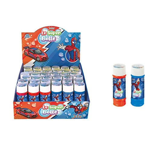Trade Shop - Bolle Di Sapone Confezione Da 36pz Flaconi 60ml Hero Supereroe Per Gioco Bambini 807564 -