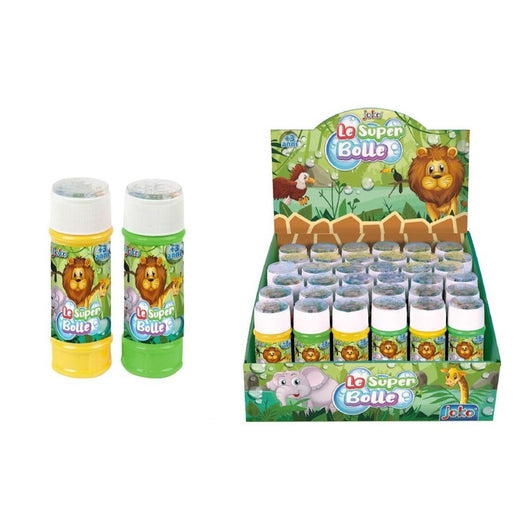 Trade Shop - Bolle Di Sapone Confezione Da 36pz Flaconi 60ml Safari Giungla Per Gioco Bambini 807588 -