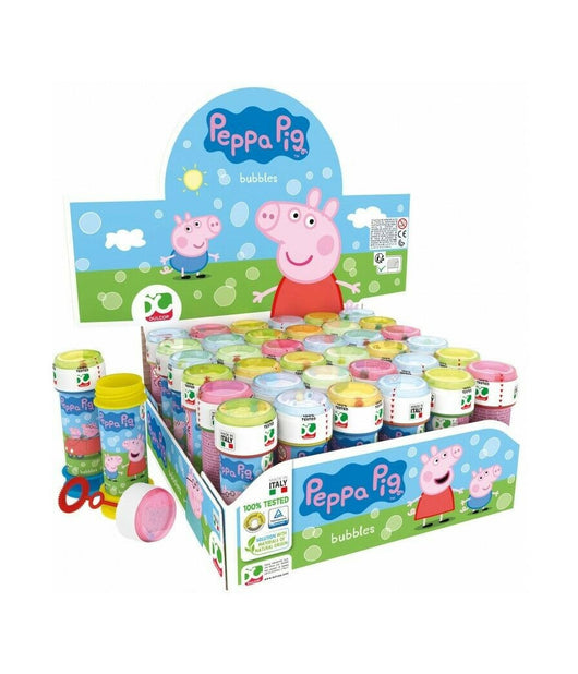 Bolle Di Sapone Peppa Pig Confezione 36 Pz Flacone 60 Ml Gadget Party         