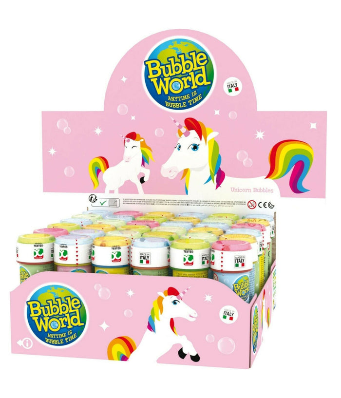 Bolle Di Sapone Unicorno Confezione 36 Pz Flacone 60 Ml Gadget Party         
