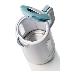 Bollitore 2200W, capacità 1,7L, base cordless 360°, spegnimento automatico - White & Aegean Teal