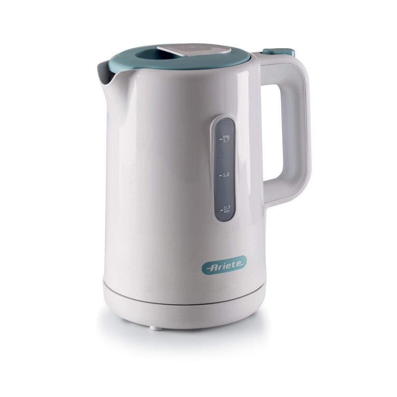Bollitore 2200W, capacità 1,7L, base cordless 360°, spegnimento automatico - White & Aegean Teal