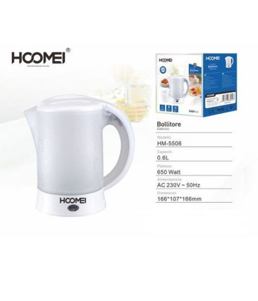 Bollitore Elettrico 0,6lt 650watt Spegnimento Automatico Protezione Senza Acqua         