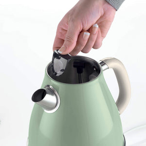 Bollitore Elettrico 1,7L - Design Vintage, Autospegnimento, Acciaio Inox - Verde