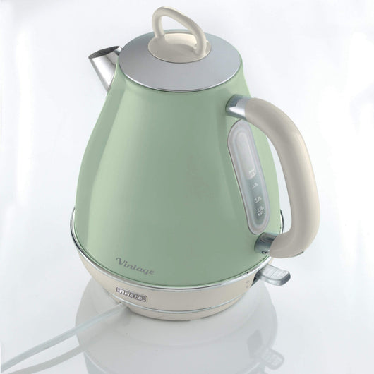 Bollitore Elettrico 1,7L - Design Vintage, Autospegnimento, Acciaio Inox - Verde