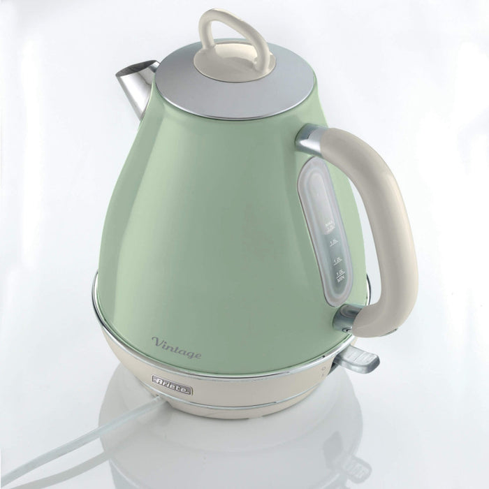 Bollitore Elettrico 1,7L - Design Vintage, Autospegnimento, Acciaio Inox - Verde