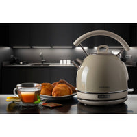 Bollitore elettrico 1,7L - Infusi, tè e tisane - Autospegnimento - 2000W - Acciaio Inox - Beige