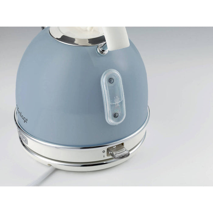 Bollitore elettrico 1,7L - Infusi, tè e tisane - Autospegnimento - 2000W - Acciaio Inox - Celeste