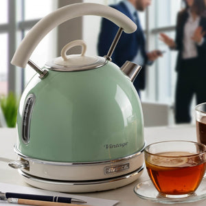 Bollitore elettrico 1,7L - Infusi, tè e tisane - Autospegnimento - 2000W - Acciaio Inox - Verde