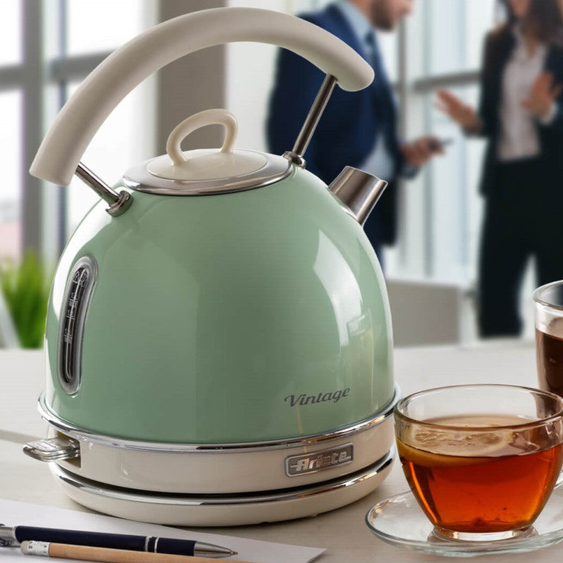 Bollitore elettrico 1,7L - Infusi, tè e tisane - Autospegnimento - 2000W - Acciaio Inox - Verde