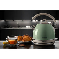 Bollitore elettrico 1,7L - Infusi, tè e tisane - Autospegnimento - 2000W - Acciaio Inox - Verde