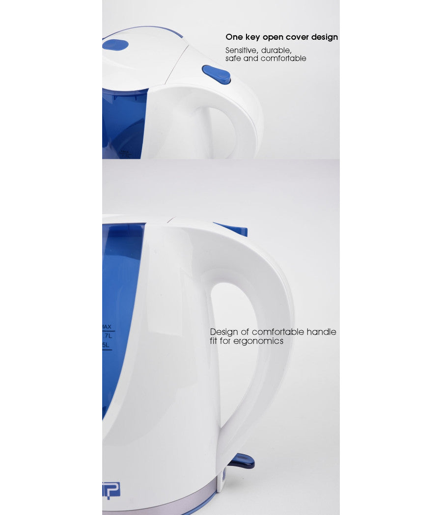 Bollitore Elettrico A Caraffa 1,7 Litri Per Te' Infusi 2200w In Acciaio Inox         