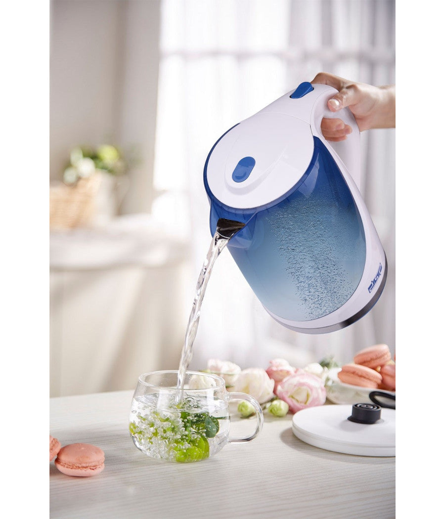 Bollitore Elettrico A Caraffa 1,7 Litri Per Te' Infusi 2200w In Acciaio Inox         