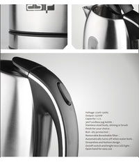 Bollitore Elettrico A Caraffa Da 1,2lt In Acciaio Inox Per Te' E Infusi 1370w         