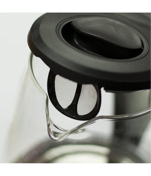 Bollitore Elettrico In Vetro 1,7lt 2200w Acqua Calda Cordless Con Luce Led Blu         