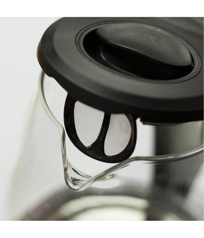 Bollitore Elettrico In Vetro 1,7lt 2200w Acqua Calda Cordless Con Luce Led Blu         