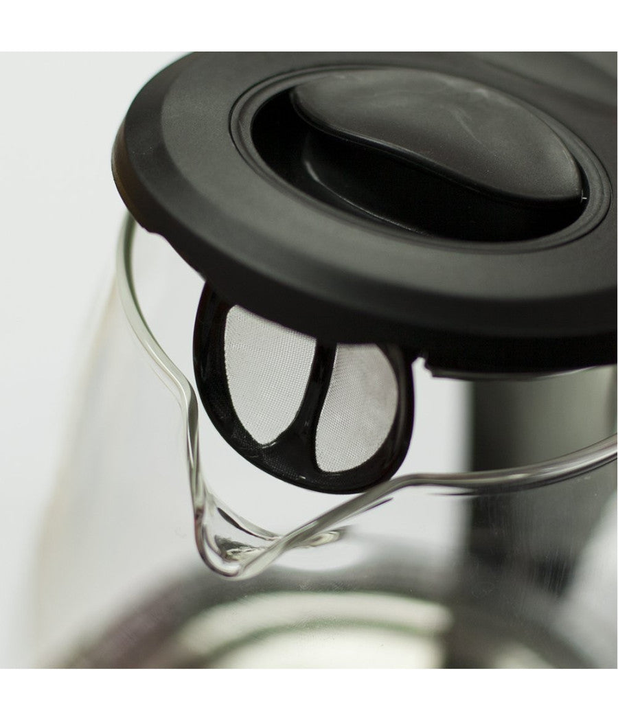 Bollitore Elettrico In Vetro 1,7lt 2200w Acqua Calda Cordless Con Luce Led Blu         