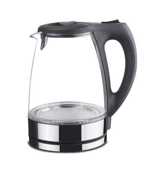 Bollitore Elettrico In Vetro 1,7lt 2200w Acqua Calda Cordless Con Luce Led Blu         