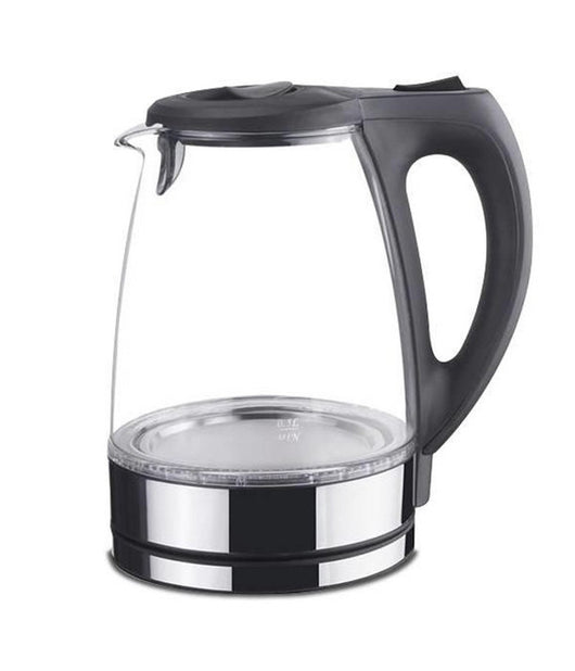 Bollitore Elettrico In Vetro 1,7lt 2200w Acqua Calda Cordless Con Luce Led Blu         