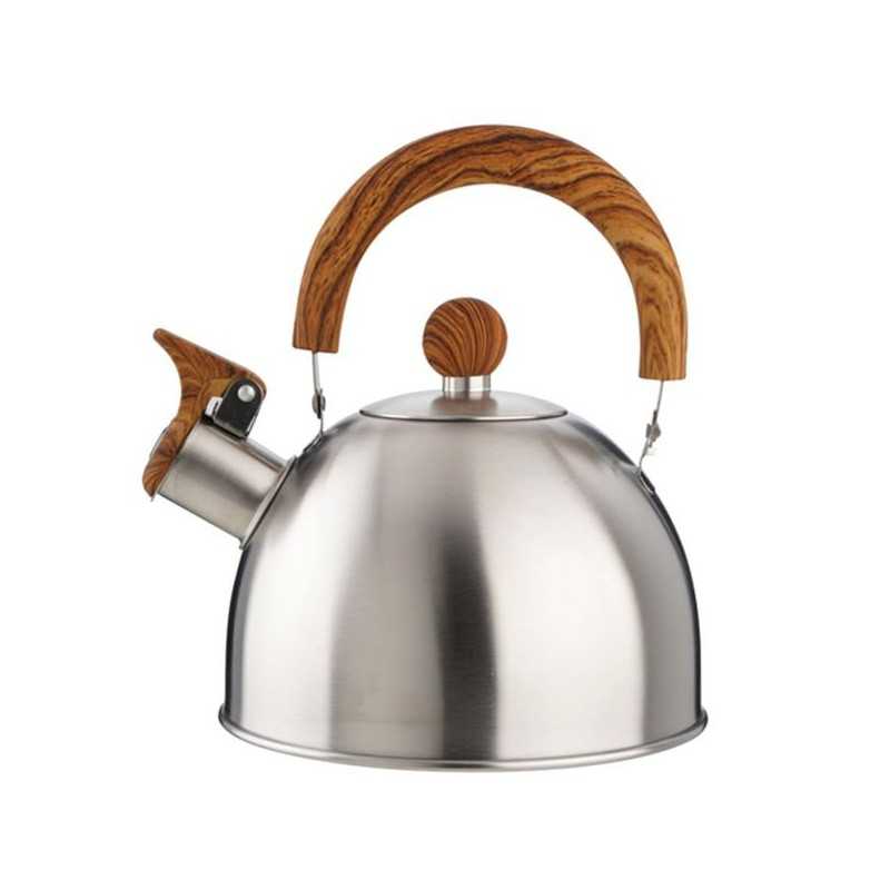 Bollitore Inox Fischio Manico Legno L.1,5 Eva