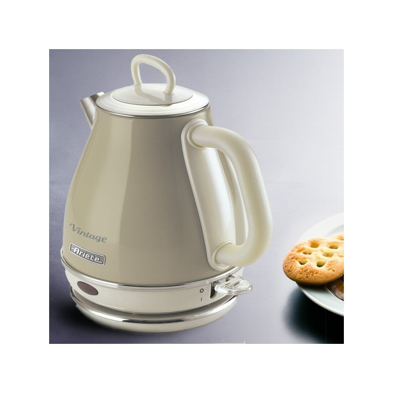 Bollitore Vintage 1L - Autospegnimento, Acciaio Inox, 1600W - Beige