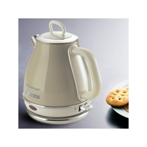 Bollitore Vintage 1L - Autospegnimento, Acciaio Inox, 1600W - Beige