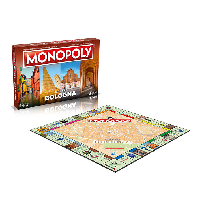 Monopoly edizione Bologna Gioco da Tavolo, Edizione Italiana, Gioco per Famiglie, da 8 in su