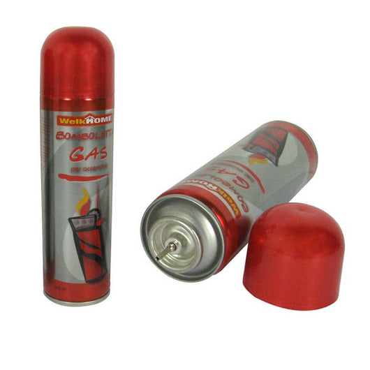 Trade Shop - Bomboletta Gas Ricarica Universale Per Accendini Da 250ml Apparecchiature A Gas -