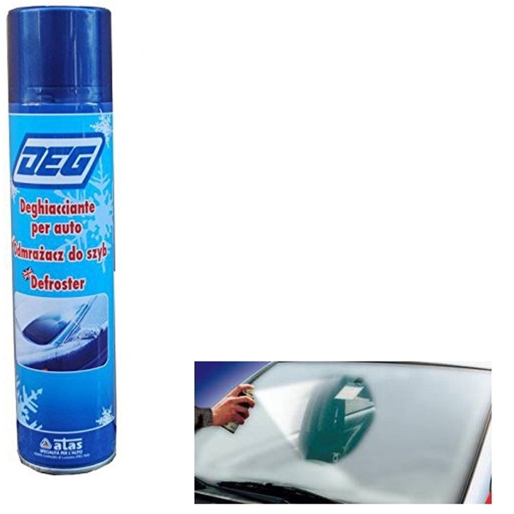 Trade Shop - Bomboletta Spray Sciogli Ghiaccio Neve 300ml Vetri Parabrezza Auto Barca Casa -