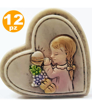 Bomboniera Bomboniere Comunione Eucarestia Bianco Ceramica Soprammobile Appoggio         