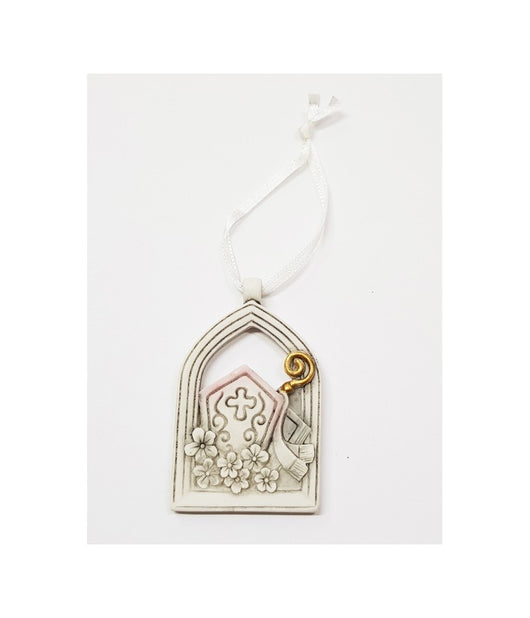 Bomboniera Bomboniere Per Cresima Arco Sacro Simbolo Mitria Ceramica Appendino         