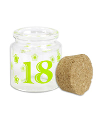 Bomboniera Per 18 Anni Diciottesimo Compleanno Barattolo In Vetro Tappo Sughero  Verde       