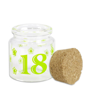 Bomboniera Per 18 Anni Diciottesimo Compleanno Barattolo In Vetro Tappo Sughero  Verde       