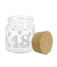 Bomboniera Per 18 Anni Diciottesimo Compleanno Barattolo In Vetro Tappo Sughero         