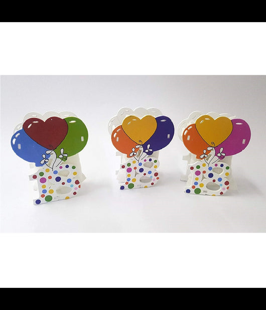 Bomboniera Scatola 12pz. 18 Anni Palloncino Legno Portaconfetti Festa Compleanno         