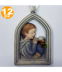 Bomboniere Comunione Bambino Arco Simbolo Eucarestia Calice Ceramica Appendino         