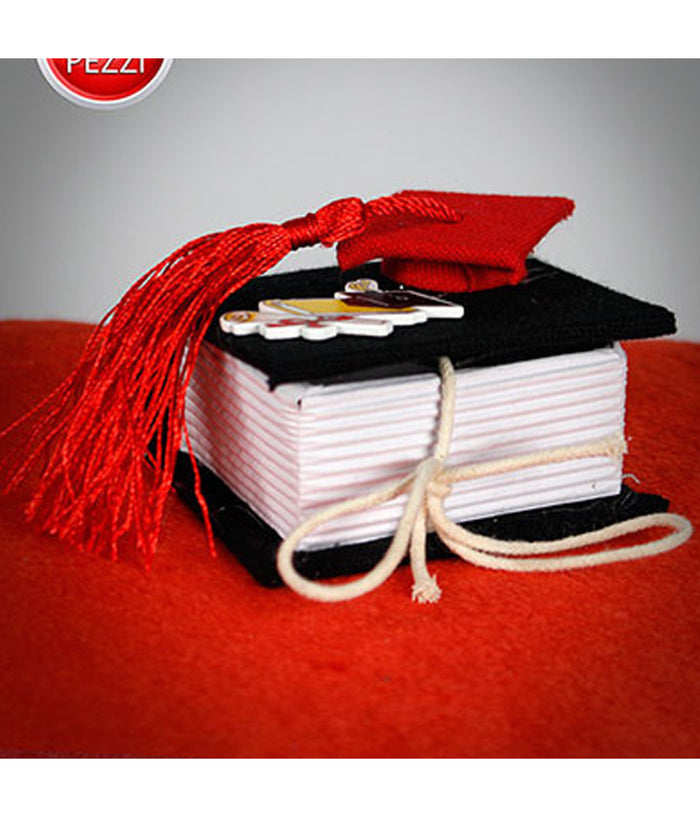Bomboniere Laurea Porta Confetti Libro Scatola Cofanetto Con Tocco In Tessuto         
