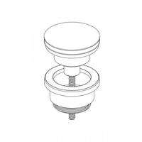 Scarico a scomparsa RIHO spazzolato per vasca da bagno in acrilico