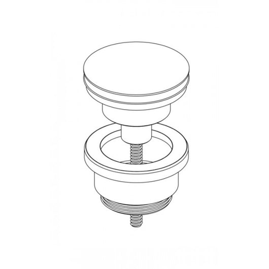 Scarico a scomparsa cromato RIHO per vasca da bagno in acrilico