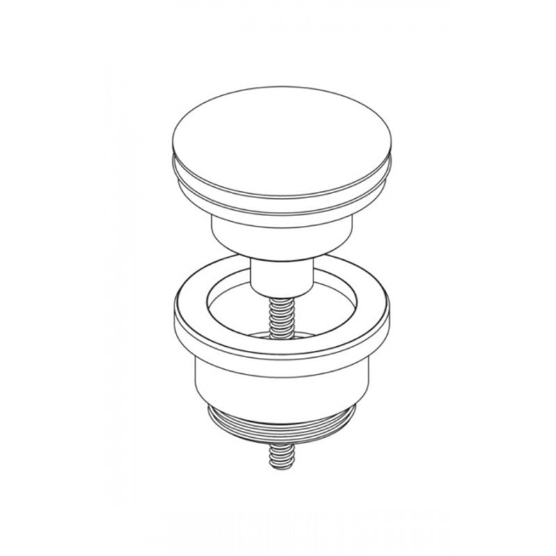 Scarico a scomparsa cromato RIHO per vasca da bagno in acrilico