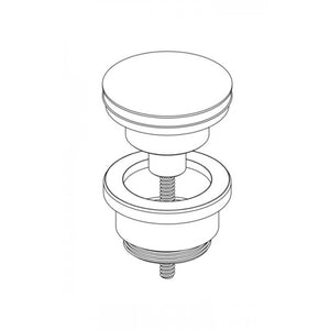 RIHO Piletta Pop-up Bianco Lucido per Vasca da Bagno in Acrilico